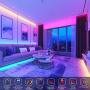 50 Feet Led Strip Lights , Gusodor Smart Led Lights for Bedroom Music Sync Rope Lights Flexible DIY Led Light Strips Color Changing with 40 Key Remote App Control Tape Led Light for Party Home