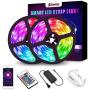SOLMORE Smart WiFi LED Strip Lights Works with Alexa, Google Home 32.8ft RGB 5050 ,16 Million Colors Phone App Controlled Music Light Strip for Home, Kitchen, TV, Party