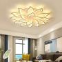 JIAODIE LED Dimmable Ceiling Light Modern Flower Shape Ceiling Lamp Fixture Living Room Bedroom Childrens Room Flush Hanging Lamp Metal Acrylic Petal Ceiling Chandelier Lighting,18 heads/ø47.2″/168w
