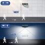 GUMGLEX Solar Motion Lights Outdoor 90LED with Electroplated Reflector, Waterproof Wireless Sensor Security Lights for Garden Backyard Fence Patio Deck - 2 Pack - Silver