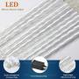 Blasoul Led Meteor Shower Rain Lights - 24 Tubes 12.2Inch 576 LED Dripping Christmas Lights Outdoor IP65 Waterproof Led Falling Ice Lights for Wedding Party Xmas Patio Xmas Decoration White (24 Tubes)