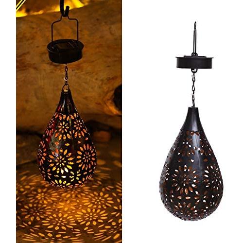 ORYX Hanging Solar Lights Outdoor, Garden Decor Lights for Outdoor Chandelier Boho LED Flower Waterproof Solar Hanging Lights for Camping Lawn Walkway Outside Patio Yard Park Decorations(1 Pcs)