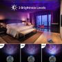 LOBKIN Night Light Projector and Ocean Night Light with Built-in Mini Music Player Sleeping Soothing White Noise Sound Machine for Kids Living Room Bedroom (Black)