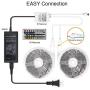 Daybetter 36.08ft Led Lights for Bedroom 11m with Remote and Power Supply Flexible Color Changing RGB Led Light Strips（2 Rolls of 18.04ft）