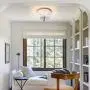VILUXY Bohemia Wood Beaded Flush Mount Ceiling Light Antique Rustic Mini Chandelier White Finishing for Bedroom, Kitchen Island, Gril Room 3-Light