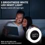 Star Projector Night Light,ROTEK DIY Stickers Alarm Clock Galaxy Projector with 8 Lighting Effects,White Noise Sound LED Night Light Bluetooth Speaker with Remote Control for Kids Adult Home Bedroom