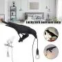 Shirt Luv Birds Lamp Crow Resin Lamp Birds Table Lamps Bedroom Resin Crow Desk Lamp Bedside Light Wall Sconce Modern Table Lamps for Living Room Bedroom Decoration (Left Black Wall Lamp)