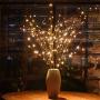 Twinkle Star 150 LED Lighted Brown Willow Branches 32 Inch 3 Pack Artificial Branches Plug in for Indoor Outdoor Christmas Wedding Party Home Decoration (Vase Excluded)