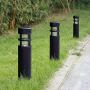 Solar Garden Lights Outdoor - SUNWIND LED Bollard Solar Powered Path Lighting for Patio Pathway Backyard Lawn Landscaping (Black-6 Pack)