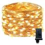 OZS - 39ft 120LED Fairy Lights Plug in, Indoor Outdoor Decorative, Waterproof Copper String Lights for Wedding, Patio, Garden Yard, Party, Bedroom, Holiday Decor.(Warm White)