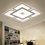 LAKIQ Modern LED Flush Mount Lighting Fixture Nordic Ultrathin Close to Ceiling Light Indoor Square Acrylic Chandelier for Living Room Bedroom Dining Room (White Light, 16.5)
