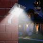 Solar Motion Sensor Light Outdoor, F-TECK 500 Lumens 10 LEDs Super Bright Upgraded Wireless Waterproof Solar Wall Fence Post Lights Mount Deck Lighting Auto On/Off 2 Modes 2 Pack