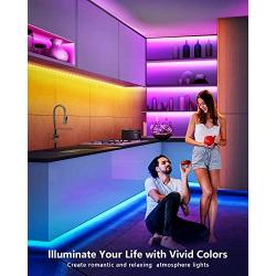 100ft Smart LED Strip Lights Bluetooth with Remote, Fussion LED Lights for Bedroom with Remote Music Sync, Room Christmas Decoration(100Ft APP+ Remote+ Mic Control)