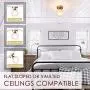 Semi Flush Mount Ceiling Light Fixture, Antique-Diamond Glass Globe Shade Gold Farmhouse Light Fixtures Ceiling for Kitchen Dining Room Bedroom Entryway Hallway Foyer Passway Laundry Room Schoolhouse