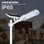 100W LED Solar Flood Outdoor Street Lights,IP65 Waterproof Dusk to Dawn Security Light 8600 Lumen 6000K for Yard, Garden,Homes,Warehouse, Swimming Pool, Pathway, Barn,Basketball Court, Parking lot