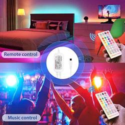 QJB LED Strip Lights, 65.6ft RGB Music sync Color Changing Lights,for Bedroom