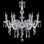 TryE 6 Arm Chandelier K9 Crystal Glass Ceiling Light E12 Pendant Lamp for Living Room Bedroom Hallway Entry