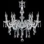TryE 6 Arm Chandelier K9 Crystal Glass Ceiling Light E12 Pendant Lamp for Living Room Bedroom Hallway Entry