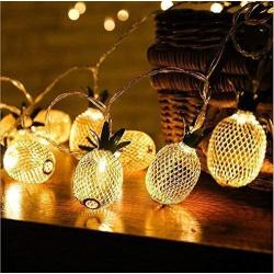 WISHWILL 20ft 20 LED Pineapple String Lights, Battery Operated Fairy String Lights for Party Birthday Wedding Home Bedroom Decoration (Warm White)