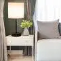 Focondot USB Table Lamp, Phone Stand Bedside Lamp Built-in Dual USB Ports & 2-Prong Outlet, Pull Chain Lamp with White Shade, Minimalist Desk Lamp for Bedroom, Living Room, Office(Set of 2)