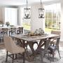ISURAUL Industrial Chandeliers Foyer Pendant Light Hanging Fixture for Dining Room, Adjustable Height, Bronze Finish with Thin Metal Shade