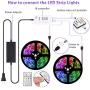 LED Strip Lights for Bedroom 32.8ft HEERTTOGO Waterproof IP65 300 LEDs 5050 RGB LED Lights Strip Music Sync Color Changing RGB LED Strip with Blutooth IR Remote Controller and Wired Controller