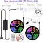 LED Strip Lights for Bedroom 32.8ft HEERTTOGO Waterproof IP65 300 LEDs 5050 RGB LED Lights Strip Music Sync Color Changing RGB LED Strip with Blutooth IR Remote Controller and Wired Controller