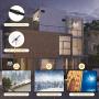 Solar Lights Outdoor, KUFUNG 3 Leaf Solar Pendant Light with Adjustable Multi-Position Panels, Waterproof Solar lamp with Remote Control, for Garage, Deck, Fence, Patio, Shed, Tent(NO Sensor)