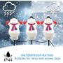 Christmas Decorations Snowman Pathway Light Outdoor, Waterproof Landscape Path Lights Decor 3 in 1 Outdoor Stake Decoration for Patio, Yard, Garden, Lawn Decoration