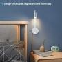 Plug-in Bedside Reading Wall Light with USB Charging Port, LED Wall Mounted Lamp, Flexible Wall Sconce, Brushed Nickel Finished (3W Warm White)
