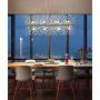Ganeed Chandeliers Firework,12-Light LED Pendant Lighting,Modern Crystal Stainless Steel Hanging Light Fixture for Dinner Table Bedroom Living Room Porch L 36.5''(Chrome)