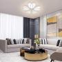 Modern Ceiling Light ,Ganeed 80W Dimmable LED Ceiling Lamp with Remote Control,Modern Flower Shape Flush Mount Lighting Fixture,LED Chandelier for Bedroom Dining Room Kitchen,3 Color Changeable