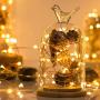 WSgift 4 Pack 33Ft 100 Warm White Led Fairy Lights Battery Operated with Remote Control Timer Waterproof Silver Copper Wire Twinkle Lights for Bedroom Indoor Outdoor Wedding Dorm Christmas Decorations