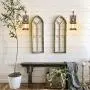 Rustic Wall Light Fixtures, Oil Rubbed Bronze Finish Indoor Vintage Wall Light Wall Sconce Industrial Lamp Fixture Glass Shade Farmhouse Metal Sconces Wall Lights for Bedroom Living Room Cafe(2 Pack)