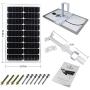 YQL 100W Powered LED Outdoor Solar Street Flood Lights ip65 Waterproof with Remote Control 2200K-7000K Color Temperature Dawn to Dusk Security Floodlight for Pathway Garden Patio Yard Backyard