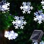 HUGSVIK 30Ft 50 LED Solar Christmas Lights Outdoor, Cold White Solar Snowflake Lights Outdoor, Waterproof Solar Christmas Snowflake Lights Outdoor Decorative for Xmas Tree Garden Yard Patio House HUGSVIK 30Ft 50 LED Solar Christmas Lights Outdoor, Cold White Solar Snowflake Lights Outdoor, Waterproof Solar Christmas Snowflake Lights Outdoor Decorative for Xmas Tree Garden Yard Patio House