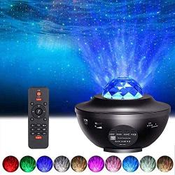 Star Night Light Projector, Tomshine Ocean Wave/LED Nebula Cloud Projector, Bluetooth Music Speaker/Timer/Sound Activate/Remote Control for Baby Kids Gifts Bedroom Decor Party Wedding