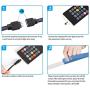 LED Strip Lights, PATIOPTION 32.8ft/10M 3528 SMD RGB Rope Lights Kits Music Sync Color Changing Rope Lights 600 SMD, IR Remote Controller Flexible Strip for TV, Bedroom, Party and Home Decoration
