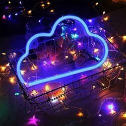 Cloud Neon Light Signs BeMoment Wall Decor Battery and USB Operated Bedside Lamps Home Decoration for Living Room,Childrens Bedroom,Party,Christmas & Birthday Gift(Blue)