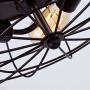 Ganeed Semi Flush Mount Ceiling Light, Industrial Retro Metal Cage Ceiling Light,Pendant Lighting Lamp Fixture for Farmhouse Kitchen Hallway Bedroom Living Room,3 Lights,E26,Black