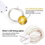 12 Pack Led Fairy Lights Battery Operated String Lights Waterproof Copper Wire 7 Feet 20 Led Firefly Starry Moon Lights for DIY Wedding Party Bedroom Patio Christmas Warm White