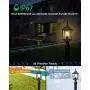BEEZOK Exterior Lantern Outdoor Post Light - 2 Pack Post Lighting, Matt Black Pillar Lamp Fixtures with Water Rippled Glass for Patio Porch Garden Decor