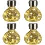 GIGALUMI Solar Hanging Lights Outdoor Christmas Yard Decoration, 4 Pcs Solar Powered LED Garden Lights for Lawn, Patio, Yard-Warm White