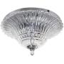 Elegant Designs FM1002-CHR Ceiling Glacier Petal 2 Light Glass Flushmount, Chrome