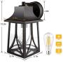 PARTPHONER Outdoor Indoor Light Fixtures Wall Mount, Exterior Wall Sconce Lantern, Waterproof Porch Light Fixtures, Outside Wall Lamp with Seeded Glass for Front Door, Garage, Doorway (Bulb Included)