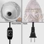 LBTSMUK White Crystal Swag Lights with 16 Plug-in FT Cord & On/ Off Dimmer Switch, Metal Hanging Pendant Light, Rustic Hanging Lamps for Kitchen Island Living Room Hallway