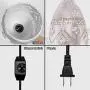 LBTSMUK White Crystal Swag Lights with 16 Plug-in FT Cord & On/ Off Dimmer Switch, Metal Hanging Pendant Light, Rustic Hanging Lamps for Kitchen Island Living Room Hallway