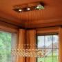 Munsinn Chandelier Modern K9 Crystal Raindrop Chandelier Lighting Flush Mount LED Ceiling Light Fixture Pendant Lamp for Dining Room Bathroom Bedroom Livingroom