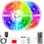 Tfzba 65.6ft Led Strip Lights, LED Lights for Bedroom, Ultra Long LED Lights RGB 5050 LED Light Strips Kit with 44 Keys Ir Remote Led Lights for Home Living Kitchen Room and Party