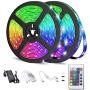 AZIMOM LED Strip Lights, WiFi Smart Waterproof Color Changing LED Strips, Works with Alexa/Google/ISO, 32.8ft SMD 5050 LED Rope Light, App &Remote Controlled, Tape Light for Bedroom, Home and Kitchen